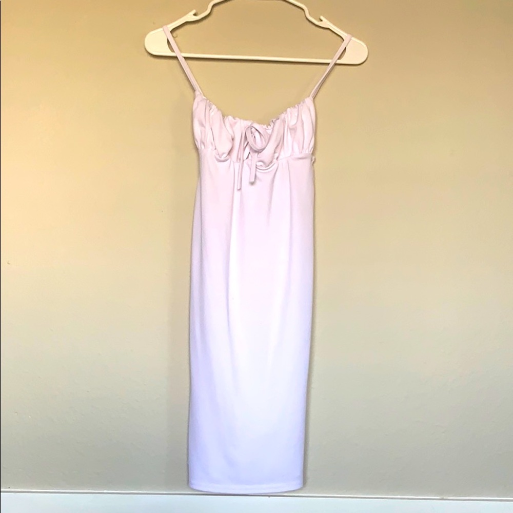 White form fitting dress